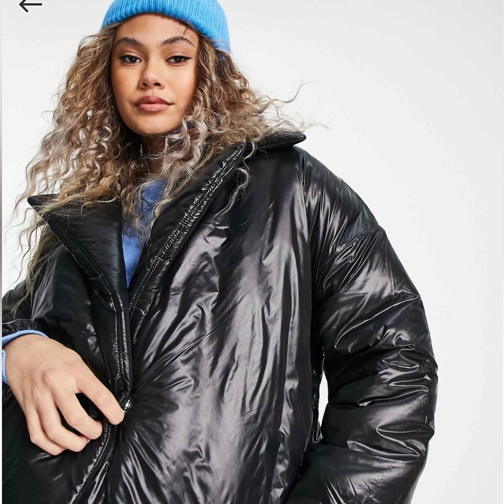 ASOS Black Puffer Jacket - Picture 4 of 5